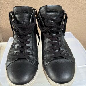 All Saints Black High-Top Sneakers Leather